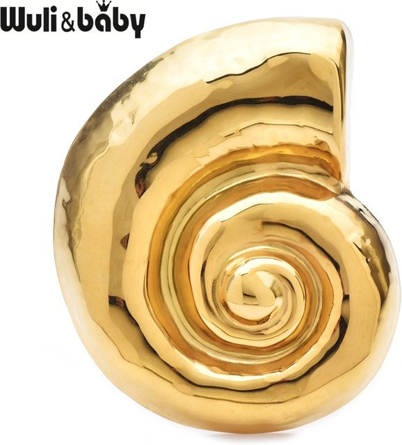 Wuli&baby Brosche, Edelstahl, Shell Design, Unisex - Bild 1