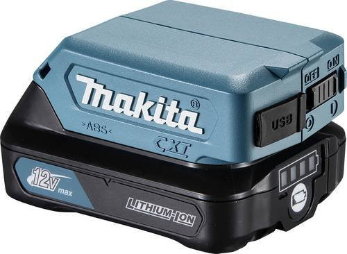 Makita Akku-Adapter DEBADP08 mit USB-A Anschluss in Blau für Li-Ion Packs - Bild 1