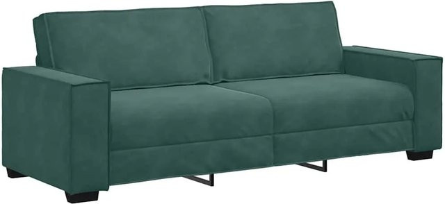 vidaXL 3-Sitzer-Sofa Dunkelgrün aus Samt mit Armlehnen B/T/H: 220 x 78 x 84 cm - Bild 1