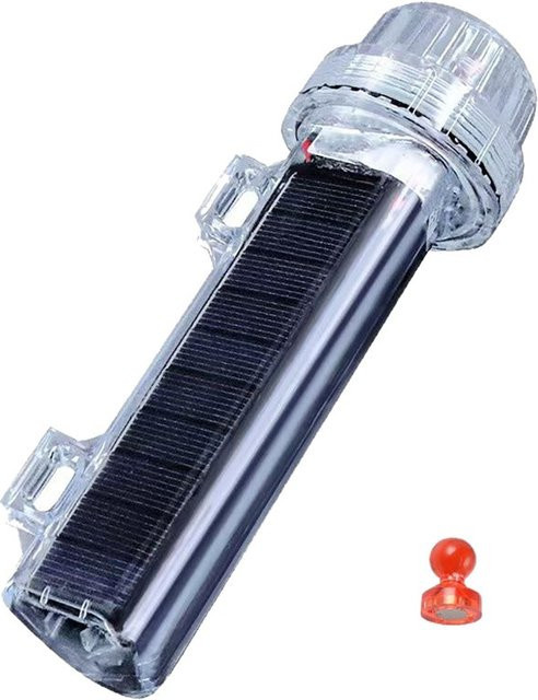 B48B Solarbetriebene Signalleuchte für Fischernetze, Boote und Yachten, wasserdichte Marine-Warnleuchte aus transparentem Kunststoff - Bild 1