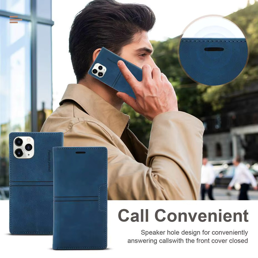 Luxus Leder Handyhülle mit Kartenhalter und Magnetverschluss für Google Pixel 10 9 8 7 6 Pro XL 8A 7A 6A 9Pro 5G als Flip Case Brieftasche in Braun und Blau - Bild 4