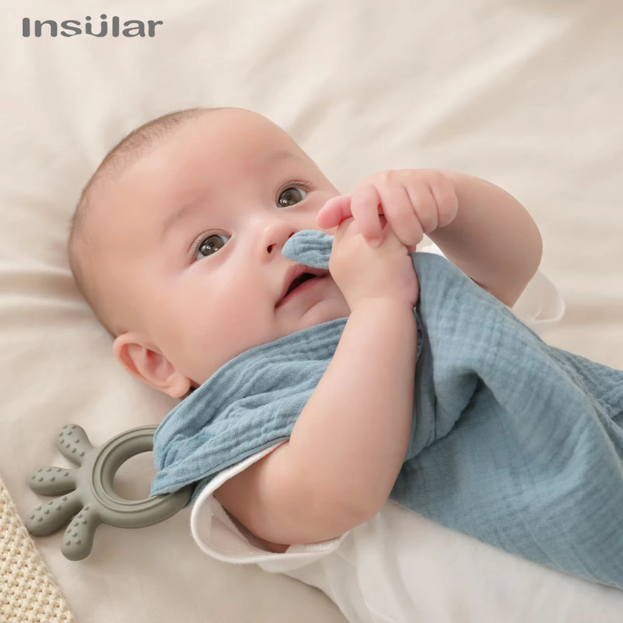 INSULAR Musselin-Baumwoll-Baby-Beruhigungstuch, Schlafpuppe, Kuscheldecke, Sabberlätzchen, ab 0 Jahre - Bild 1