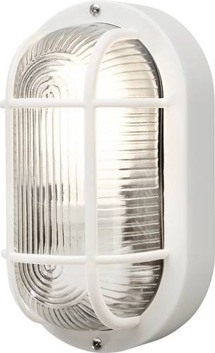 Konstsmide Elmas 7650-200 Außenwandleuchte in Weiß mit E27 Fassung und Glas - Bild 1