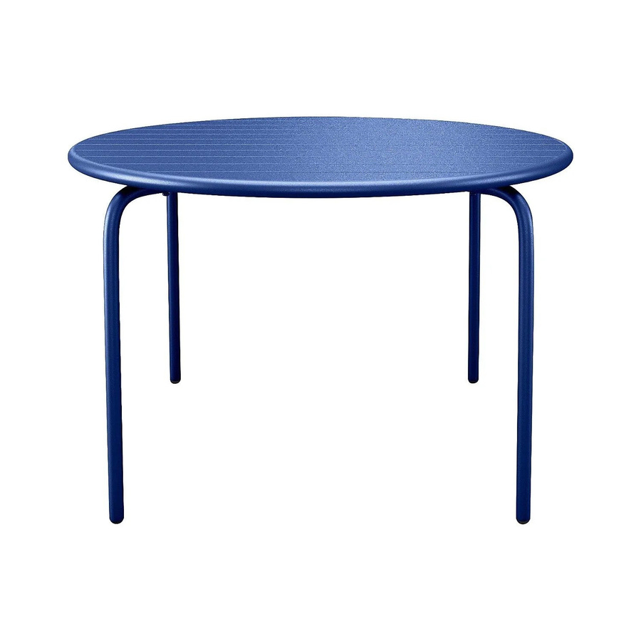 Gartentisch Mirmande von Vente-unique aus Metall in Marineblau, rund, Durchmesser: 130 cm - Bild 2