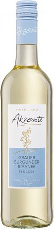 Winzergenossenschaft Moselland Akzente, Grauburgunder & Rivaner, trocken, Weißwein, 2024, 0,75 l