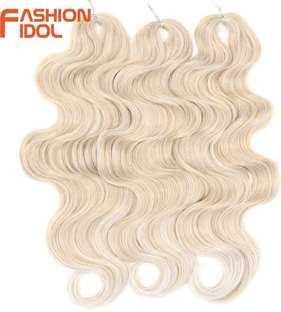 FASHION IDOL Häkelhaar, 24 Zoll, 3 Stück, Wellig, Ombre Blonde - Bild 1