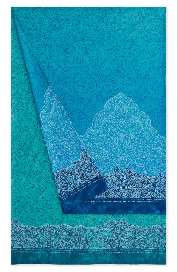 Bassetti Granfoulard Dolceacqua Bettwäsche aus Baumwolle, Blau, B/B: 180 x 270 cm - Bild 1