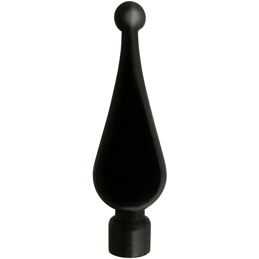 Peacock Dekoknopf für Stahlblechstab Ø 16 mm, Schwarz, 2 Stück - Bild 2