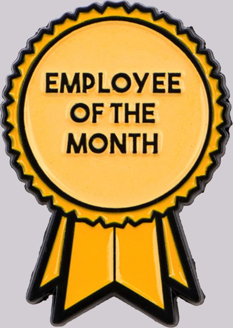 Ramulus Anstecknadel Employee of the Month, Emaille, Gold, Damen - Bild 1