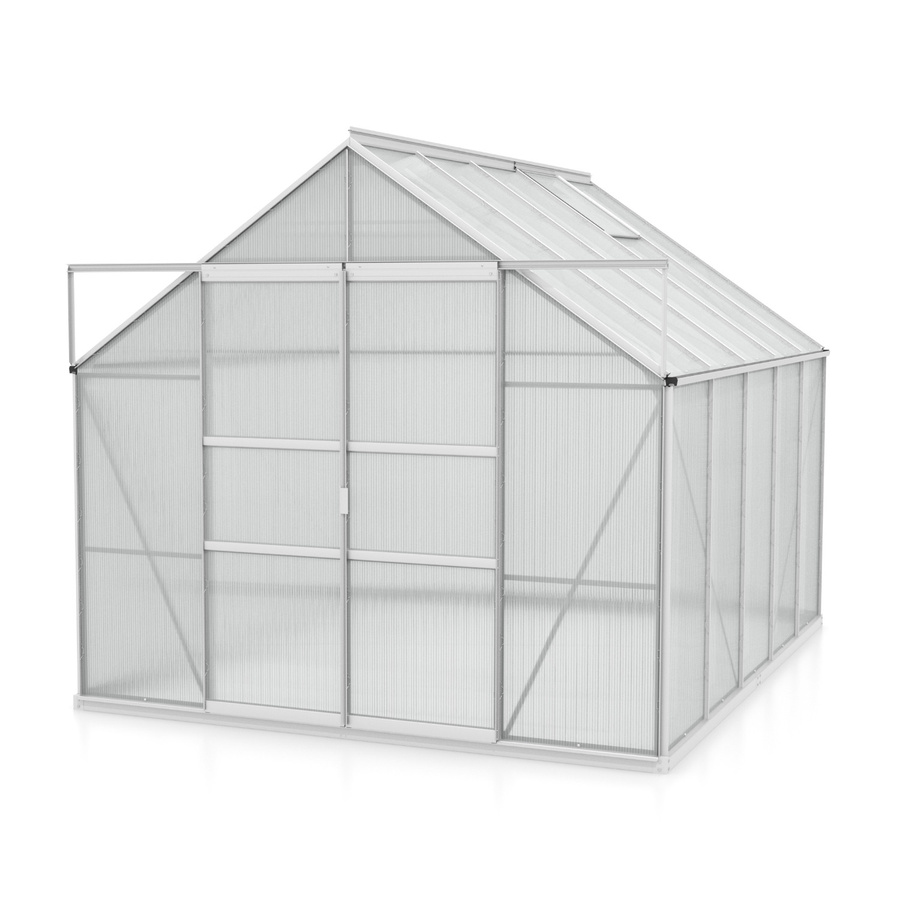 Vitavia Gewächshaus Mars 8300 in Schwarz mit 8,3 m² Fläche, Polycarbonat-Platten und Doppelschiebetür - Bild 1