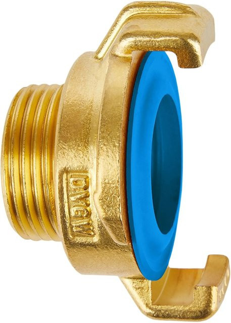 Geka Gewindestück aus Messing in Gold, 25 mm (1 Zoll), DVGW-geprüft - Bild 1