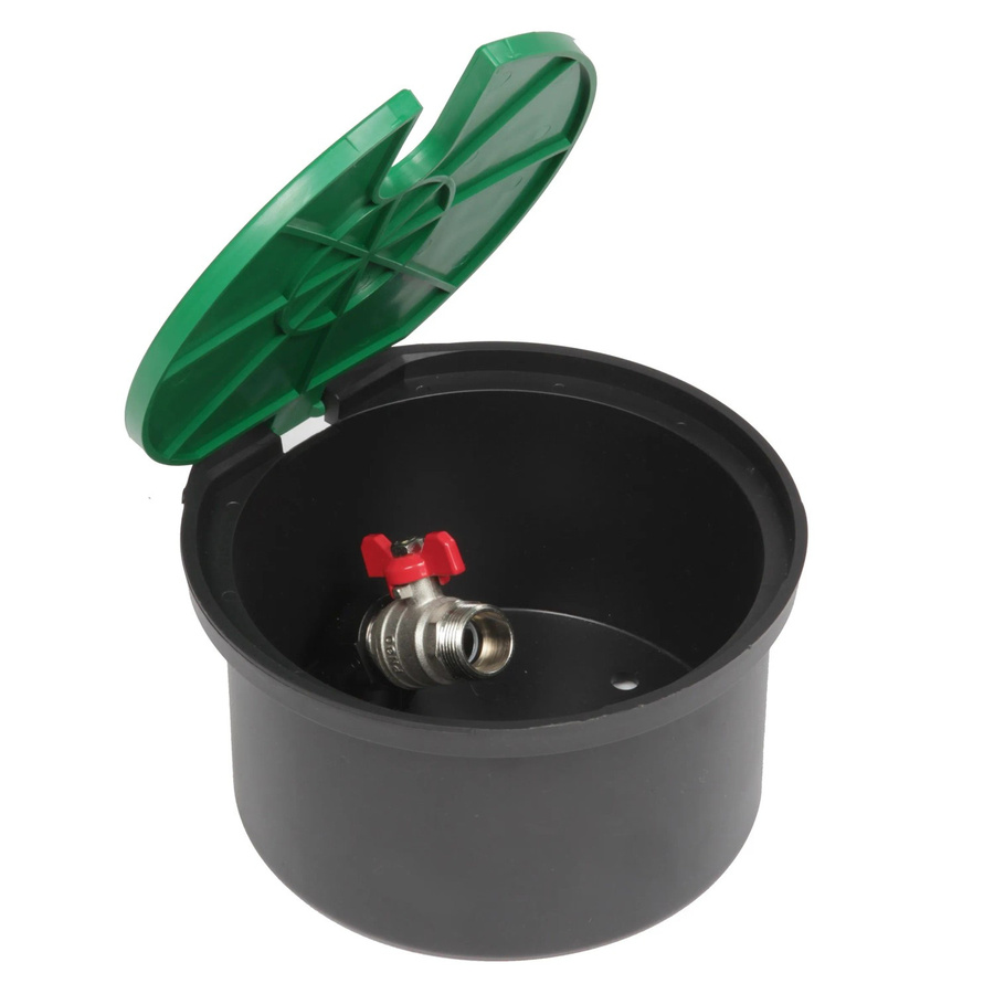 Rain Bird Wassersteckdose in Grün mit Absperrhahn und Entlüftungsventil sowie 3/4 Zoll AG-Anschluss - Bild 2