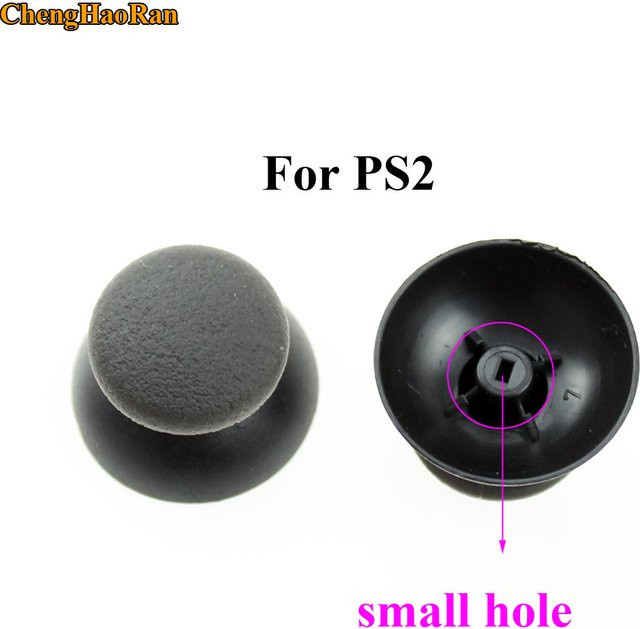 ChengHaoRan 2 Stück Thumbstick-Kappen für PS2-Controller, analoge Joystick-Kappen in Schwarz - Bild 1