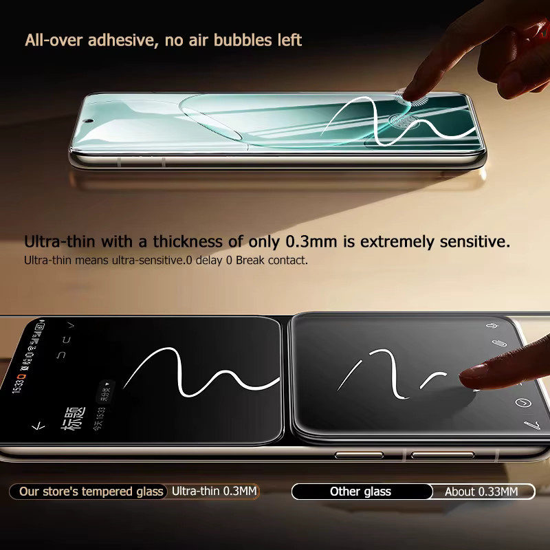 Gehärtetes Glas Display Schutz für Oppo A6 GT Pro, A5, A3, A2, A1, A80, A60, A59, A79, A18, A38, A58 in Transparent und Schwarz - Bild 6
