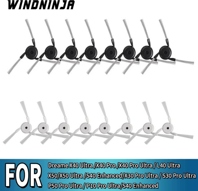 Seitenbürstenteil für Dreame X40 Ultra, X50 Ultra, X40 Pro Ultra, L40 Ultra, S40 Enhanced, X30 Pro Ultra, S30 Pro Ultra und Mova V50 Ultra in Schwarz - Bild 1