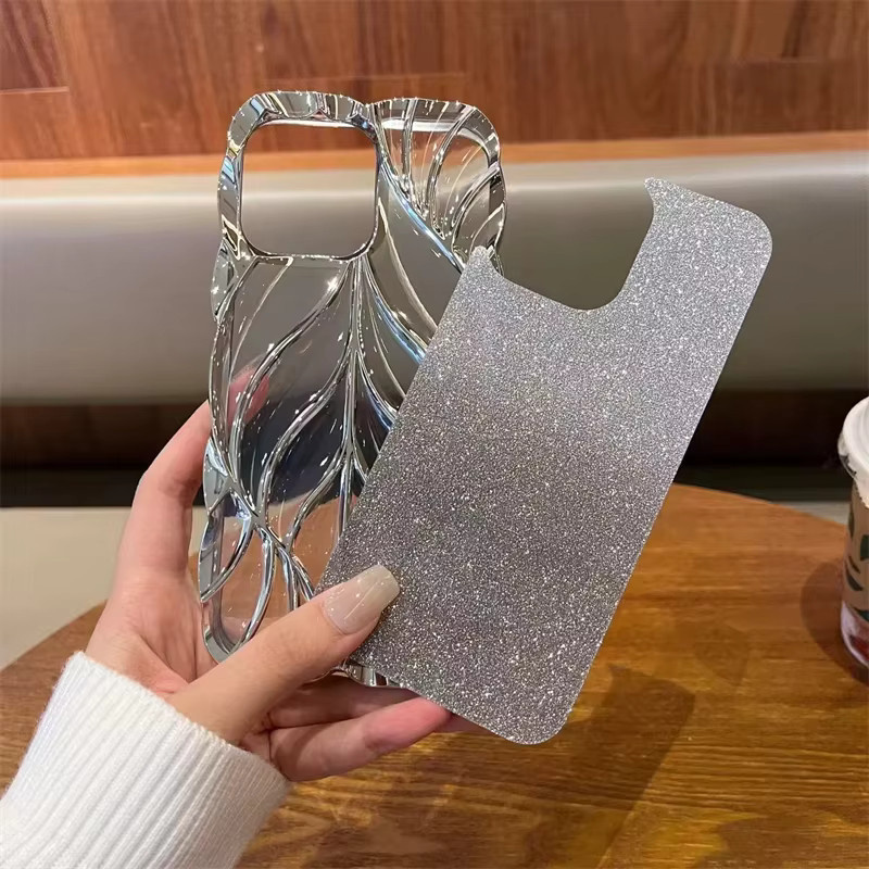 Luxus Glitzer Handyhülle mit Plating-Rahmen für dein iPhone in Gold - Bild 2