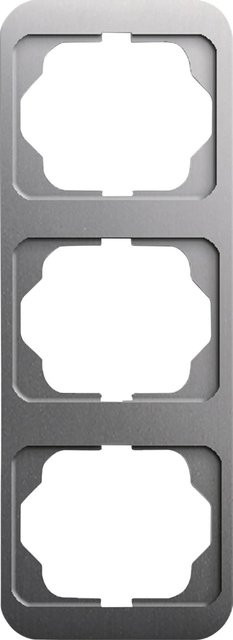 Busch-Jaeger Abdeckrahmen senkrecht 3-fach Alpha Nea in Platin/Silber - Bild 1
