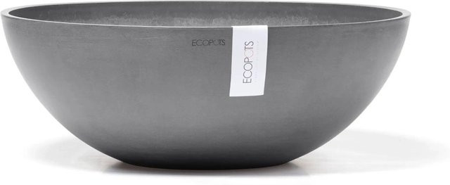 Ecopots Pflanztopf Vienna rund in Grau aus recyceltem Kunststoff, Höhe: 50 cm, Durchmesser: 18 cm - Bild 1