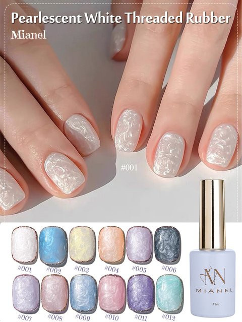 MIANEL Gel-Nagellack, Lila-Blauer Glitzer, 12 ml - Bild 1