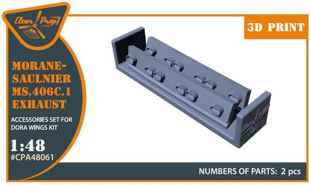 Morane-Saulnier Dora Wing Exhausts, 1:48, Grau - Bild 1