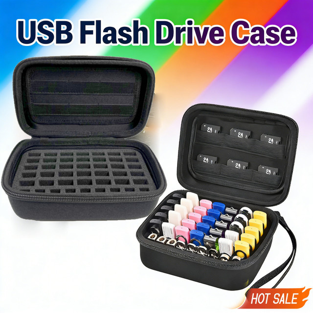 LAIMANEI Aufbewahrungsbox für USB-Sticks und SD-Karten in Schwarz - Bild 1