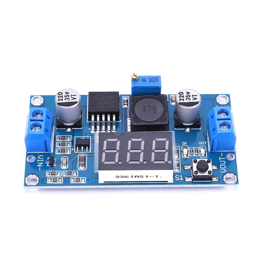 LM2596 DC-DC Step-Down Wandler Modul, einstellbarer Buck-Spannungsregler, Farbe: Blau - Bild 2