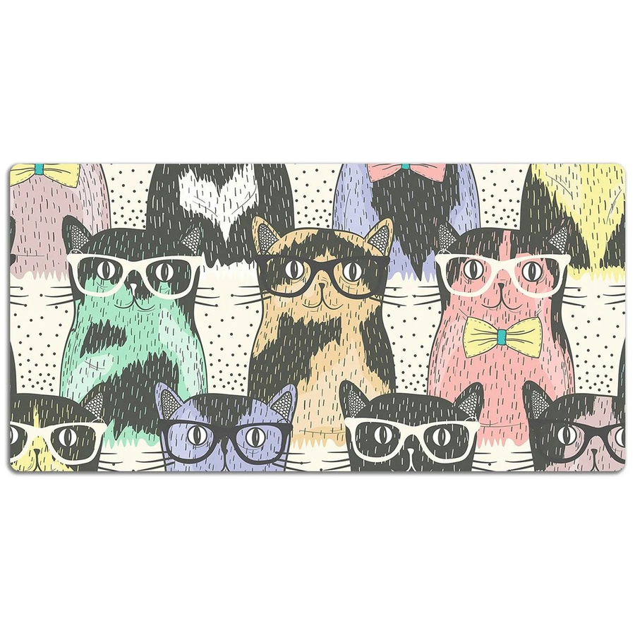 Tulup Schreibtischunterlage mit Katzen-Motiv, Mehrfarbig, B: 100 cm, T: 50 cm - Bild 2