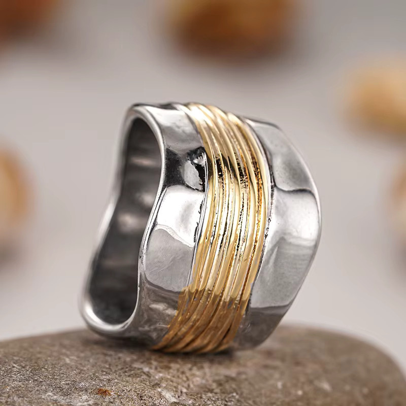 Huitan Ringe, goldfarben, Damen - Bild 1