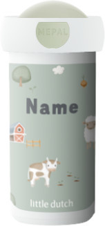 Mepal Verschlussbecher Little Farm in Green mit Personalisierung durch Namen - Bild 1