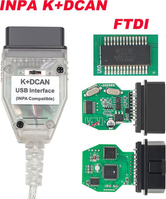 JFIND K+DCAN OBD2 Diagnosekabel mit FTDI Chip und USB-Schnittstelle in Blau - Bild 1