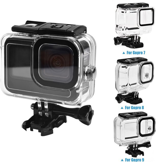 Wasserdichtes GoPro Gehäuse für GoPro 9, 8 und 7 in Transparent für Unterwasseraufnahmen bis 40m - Bild 1