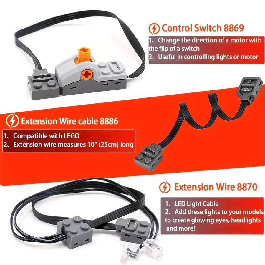 wishiot MOC Technische Teile Power Functions Servomotor Fernbedienung, Set / Bundle - Bild 3