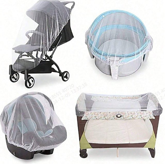 Universelles 360 Grad Moskitonetz für Kinderwagen, transparent und lichtdicht - Bild 1