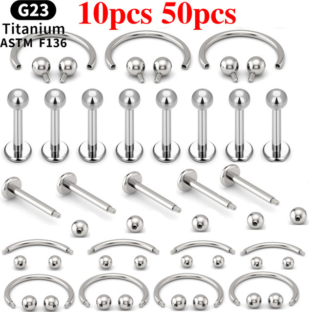 Labret Nasenstecker Titan, Silber, Unisex - Bild 1