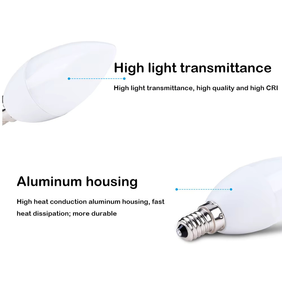 Miboxer Smart LED Lampe FUT108 E14 Kerzenform, RGB CCT, 4W, Weiß, dimmbar mit App- und Sprachsteuerung via WiFi - Bild 2