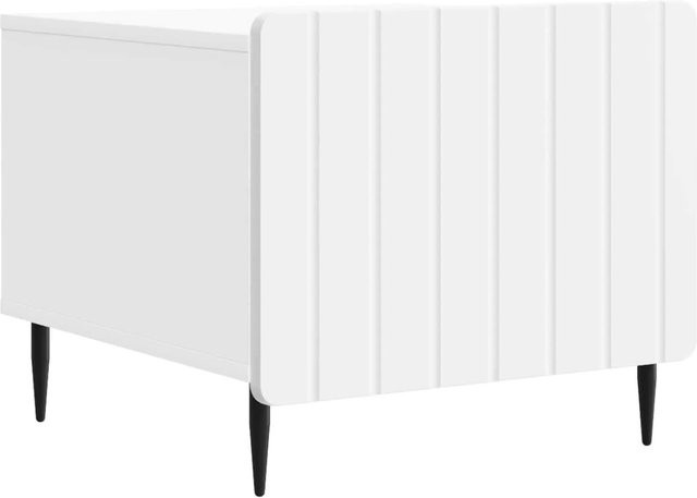 vidaXL Couchtisch mit Schubladen in Weiß, moderner quadratischer Design-Tisch aus Holzwerkstoff, B/T/H: 49 x 50 x 42 cm - Bild 1
