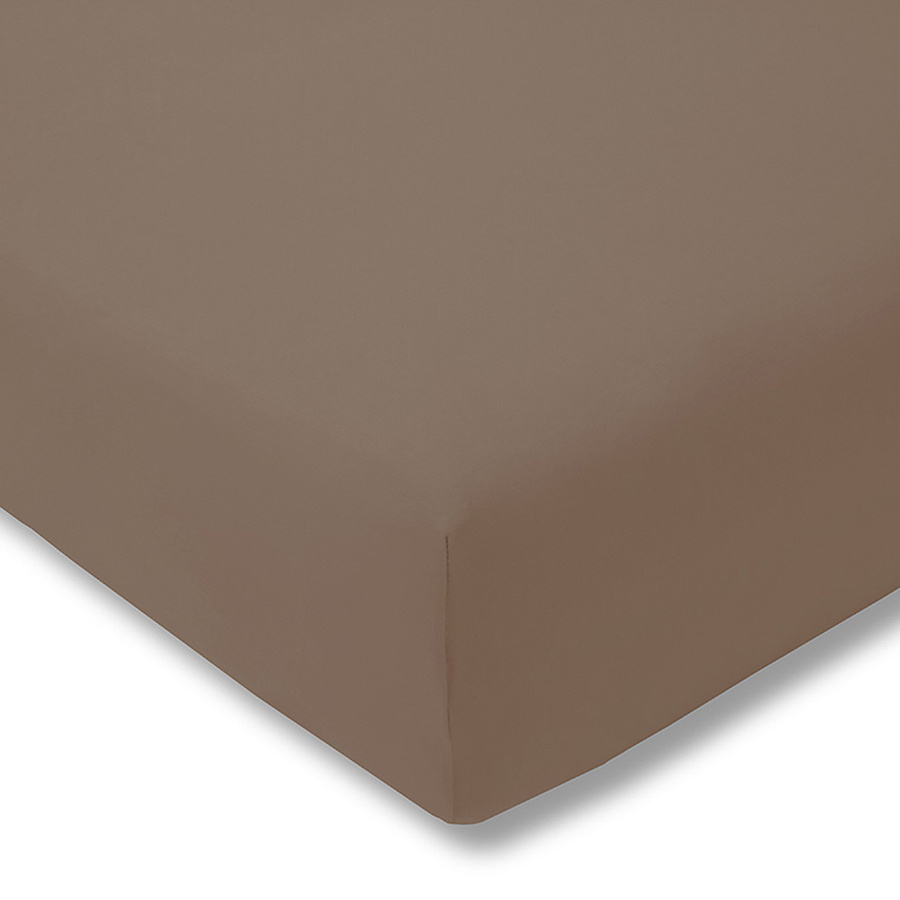 Estella Spannbetttuch aus Zwirnjersey in Braun, B/T: 200 x 200 cm - Bild 1
