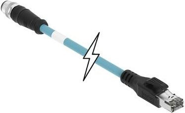 Molex 1300480348 Sensor-Aktor-Steckverbinder konfektioniert in Petrol und Blau für Ethernet/LAN - Bild 1