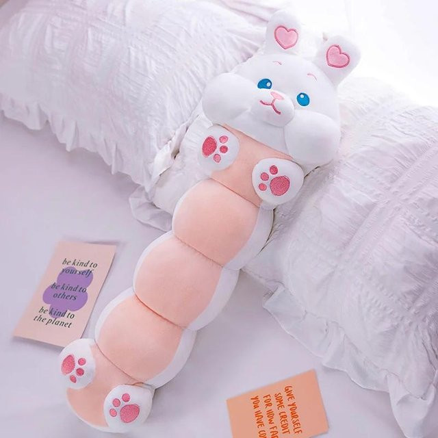 Kidsly Kaninchenschwein Husky Raupe, Stofftier, 80 cm, ab 14 Jahren - Bild 1