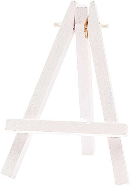 idee. Creativmarkt Mini-Staffelei aus Holz in Weiß, 2 Stück, Höhe: 11,5 cm - Bild 1