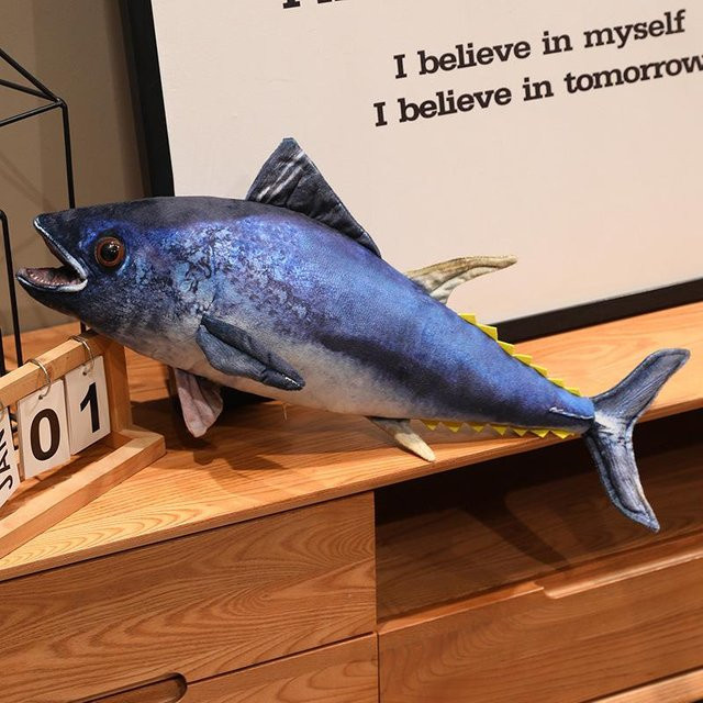 Yiran Health & Beauty Blauflossenthunfisch Plüsch, Blau, 75cm - Bild 1