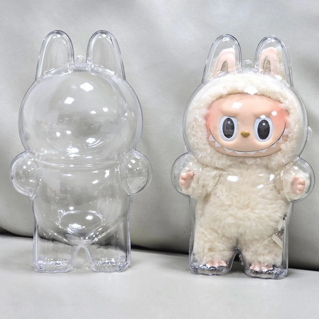 Popmart Labubu Clear Macaron Case, Staubhülle, Gehäuse, Puppenzubehör - Bild 1