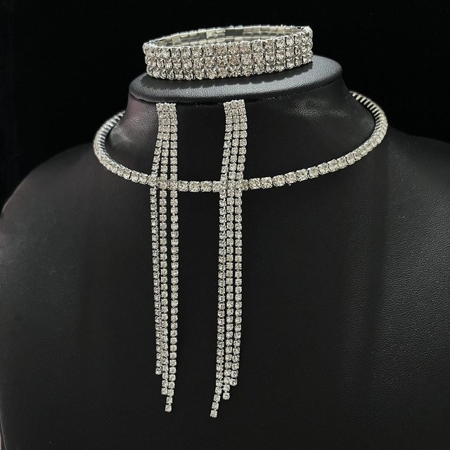 Allbestart Schmuck-Set, Kupfer, Silber, Zirkonia, Kristall, Damen - Bild 1