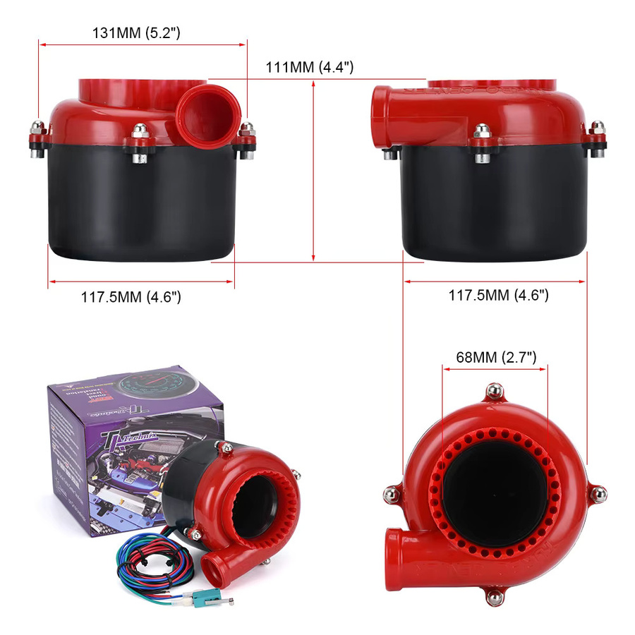 PQY Racing Universal Elektronisches Turbo Blow Off Ventil mit Analogem Sound in Rot - Bild 4