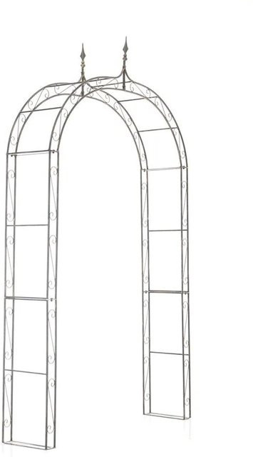 DELUKE Rosenbogen WISMAR Rankhilfe aus Metall in Bronze, B/T/H: 147 x 37 x 264 cm - Bild 1
