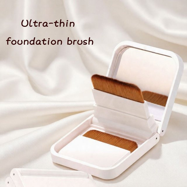 Foundation mit integriertem Spiegel und Make-up-Pinsel, Unisex - Bild 1