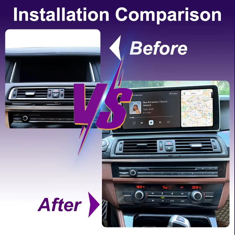 AUTOTOP 12,8-Zoll Auto-Multimedia-Display mit Linux-Touchscreen für BMW 7er-Reihe F01 F02 F03 F04 CIC/NBT-System 2009-2014 mit Android Auto, Airplay, Autolink und Bluetooth in Schwarz - Bild 4