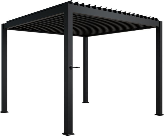 Juskys Pergola Tahiti Lamellendach aus Stahl in Anthrazit, B/T: 300 x 300 cm - Bild 1