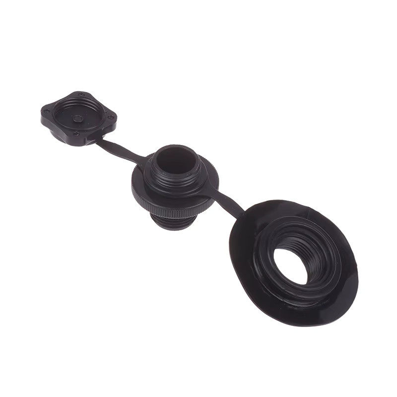 Intex 2-in-1-Ventil mit PVC-Basis für achteckige Ventile, Schlauchboote und Luftbetten, Schwarz - Bild 4