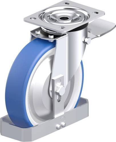 Blickle L-POTHS 200XR-ST-FA-FS Stahlblech-Lenkrolle in Stahl, Rad-Durchmesser: 200 mm, Tragfähigkeit: 400 kg - Bild 1